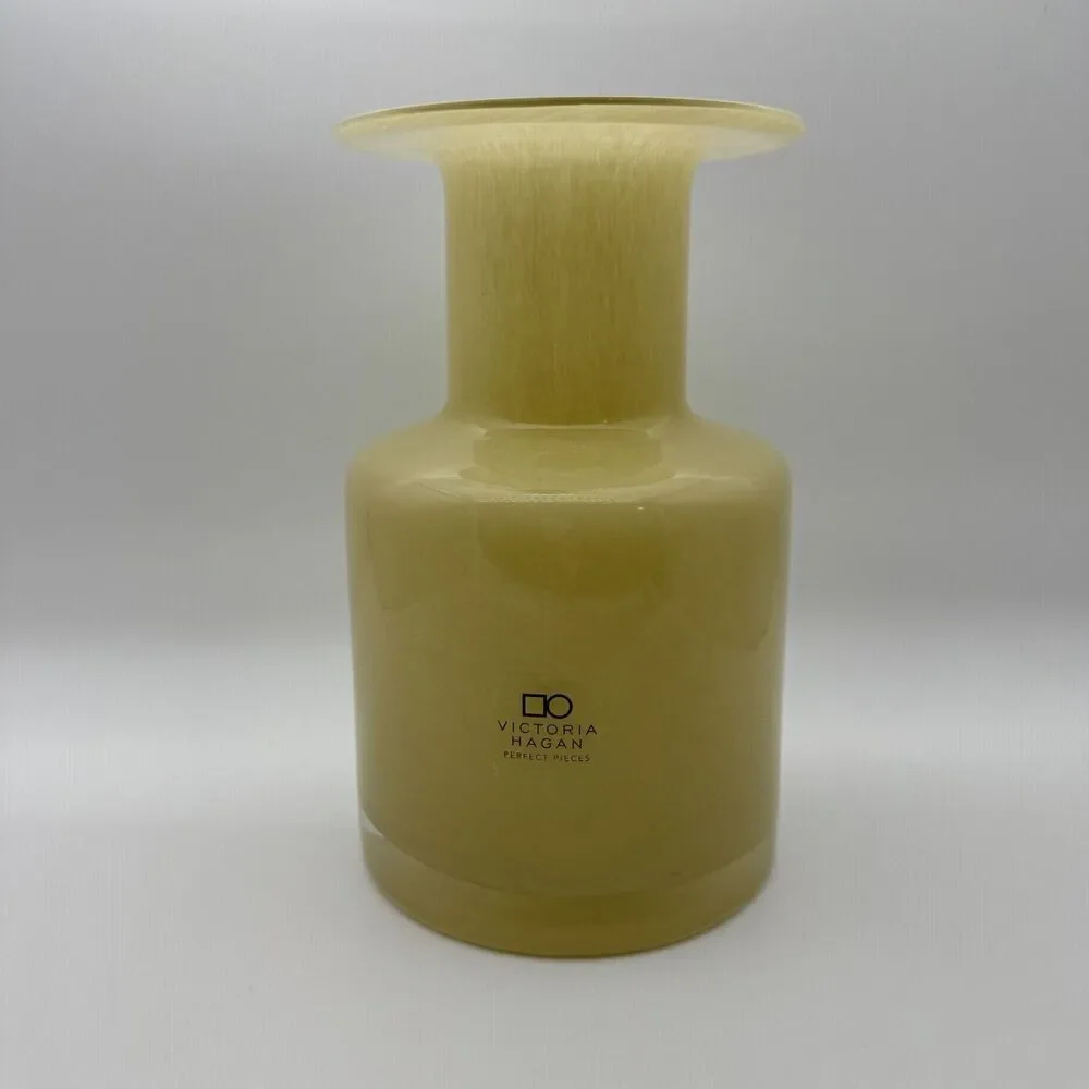 Victoria Hagan Perfect Pieces Magnolia Glass Vase Yellow 8.5